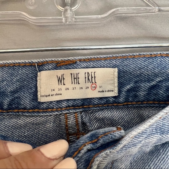 Free People Bailey Denim Mini Skirt Blue 30 - Picture 5 of 8